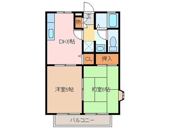 津駅 徒歩29分 2階の物件間取画像